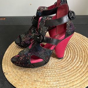 Chanii B Barbie Unique leather Sandals Heel Shoes Size 38